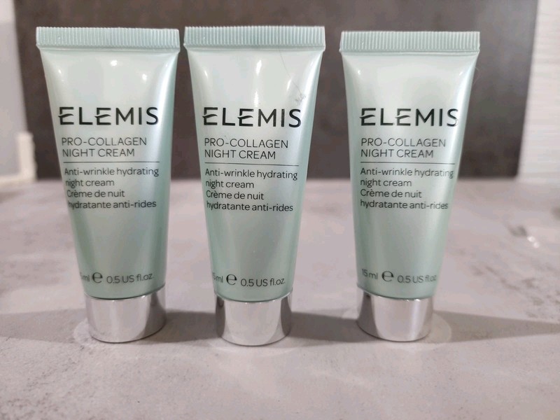 Elemis Pro-Collagen Night Cream Travel Size 15ml/0.5oz X3 ($68 Each) TV $204