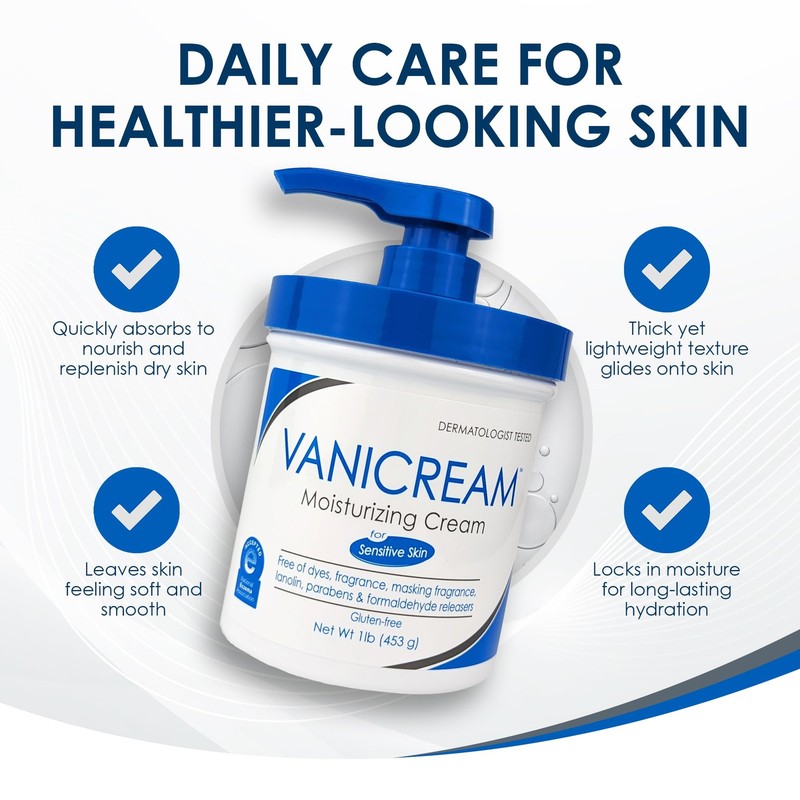 Moisturizing Skin Cream with Pump Dispenser - 16 fl oz (1 lb) - Moisturizer F... gallery