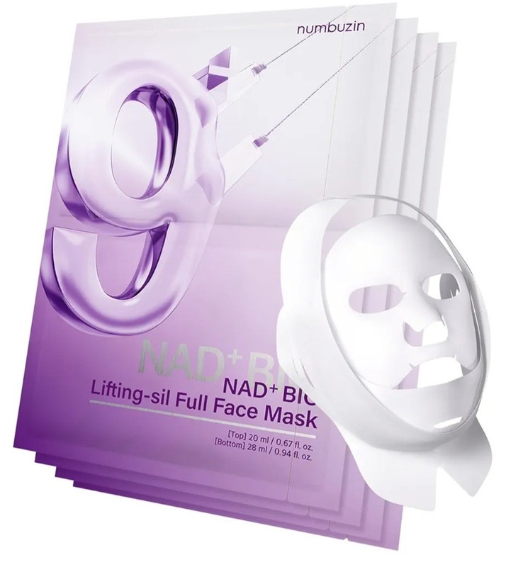 Numbuzin No.9 NAD Bio Lifting Full Cover Facial Mask (4ea) + Lifting Band