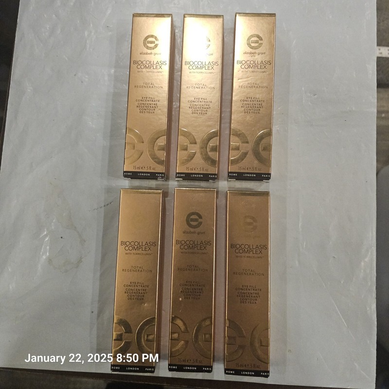Lot Of 6 Elizabeth Grant Biocollasis Complex W/ Torricelumn 15ml / .5fl. Oz.