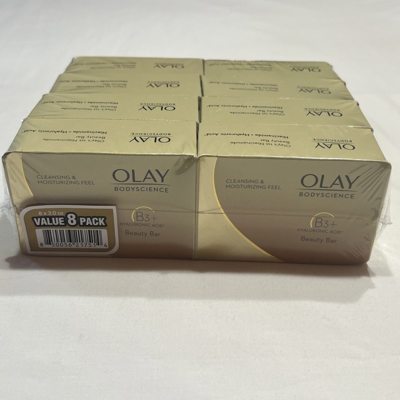 8 Pack Olay B3 + Hyaluronic Acid soaps – Cleansing and Moisturizing Feel