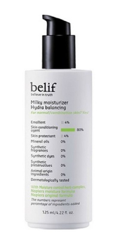 Belif Milky moisturizer hydro balancing 125ml herb moisture nutrition