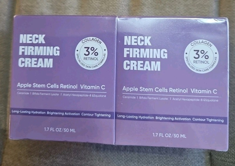 2 Jars BLAUSE Neck Firming Cream, Retinol Collagen Hyaluronic Acid 1.7fl each
