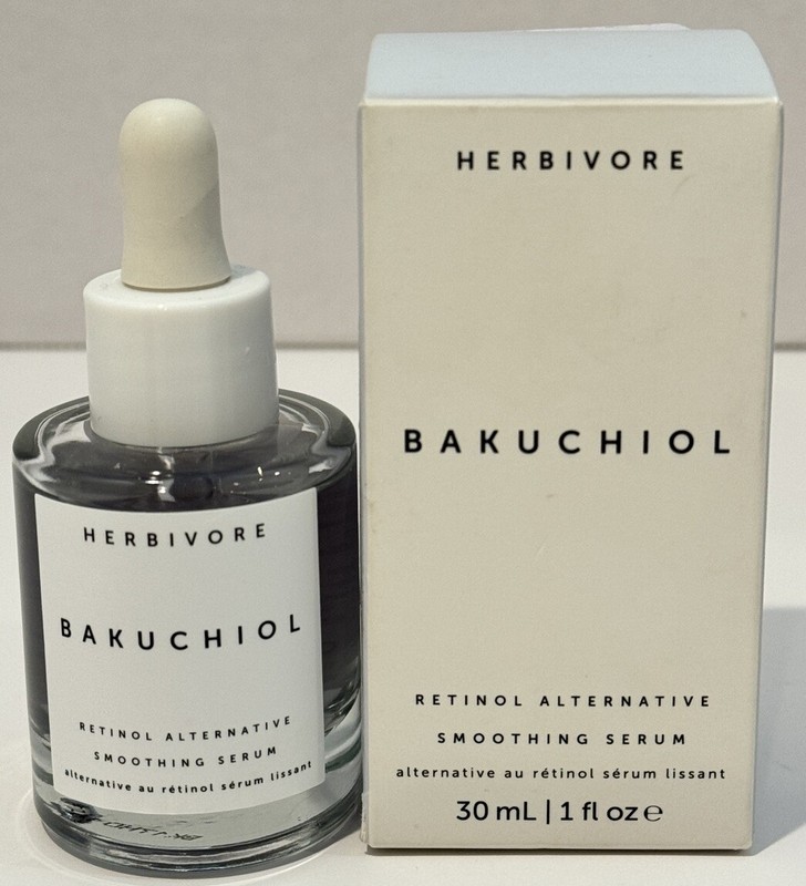 Herbivore Bakuchiol Retinol Alternative Smoothing Serum 1oz Dropper Bottle NEW