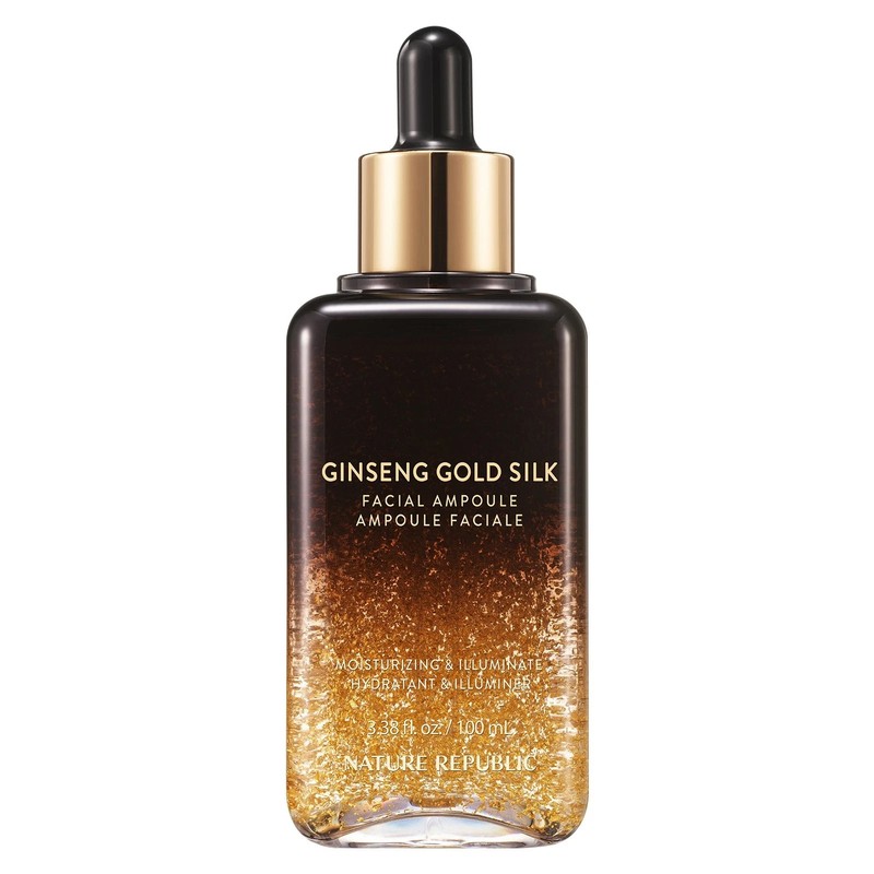 Nature Republic Ginseng Gold Silk Facial Ampoule, 3.38 fl oz – New Without Box