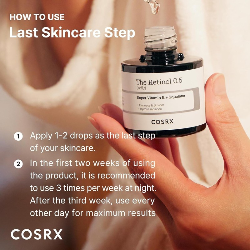 COSRX Retinol 0.5 Oil, Anti-aging Serum with 0.5% Retinoid Treatment for Face gallery