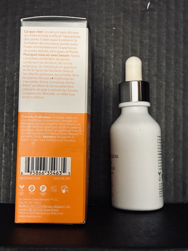 Dr Dennis Gross Alpha Beta Pore Perfecting & Refining Serum $68 MSRP FullSiz NIB gallery
