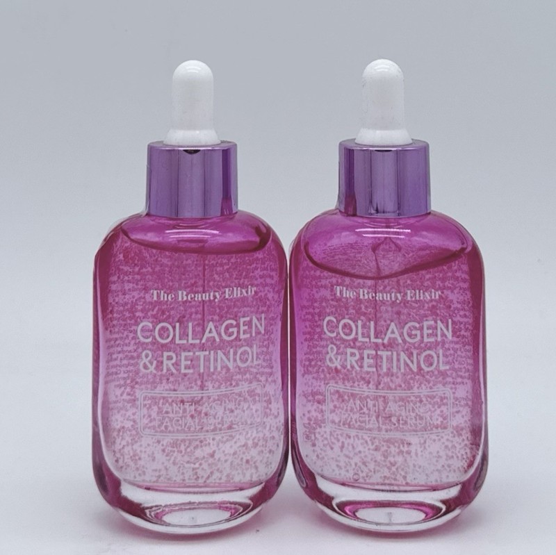 The Beauty Elixir Collagen & Retinol Anti-Aging Facial Serum 1.69oz Lot of 2 New gallery