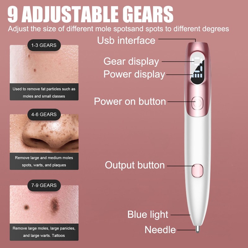 Plasma Pen 9 Level USB Rechargeable for Mole Skin Tag Freckle Removal USB charge gallery