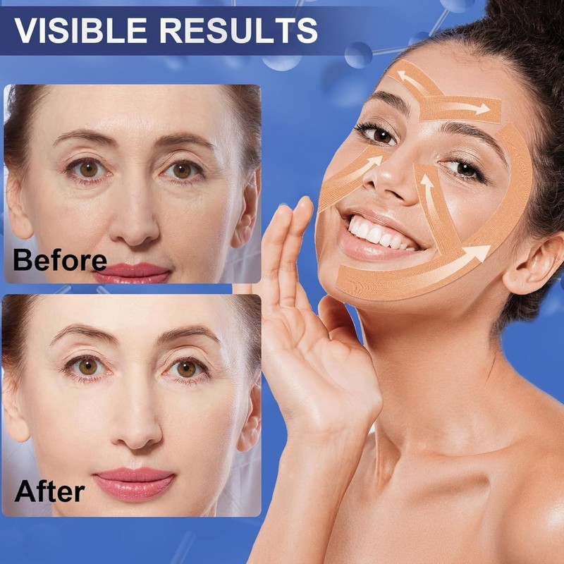 Facial Myofascial Lift Tape – Waterproof Anti-Aging Skin Solution with 2 Rolls gallery