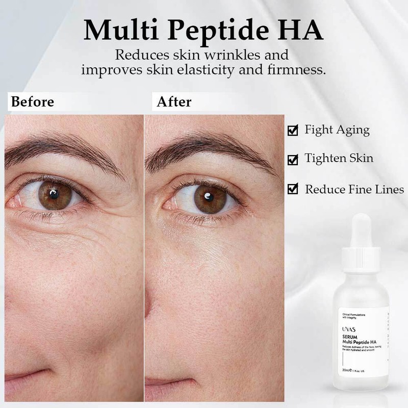 U'YAS Hydrating Peptide Serum Multi-Active Anti-Aging Formula copper peptide HA gallery