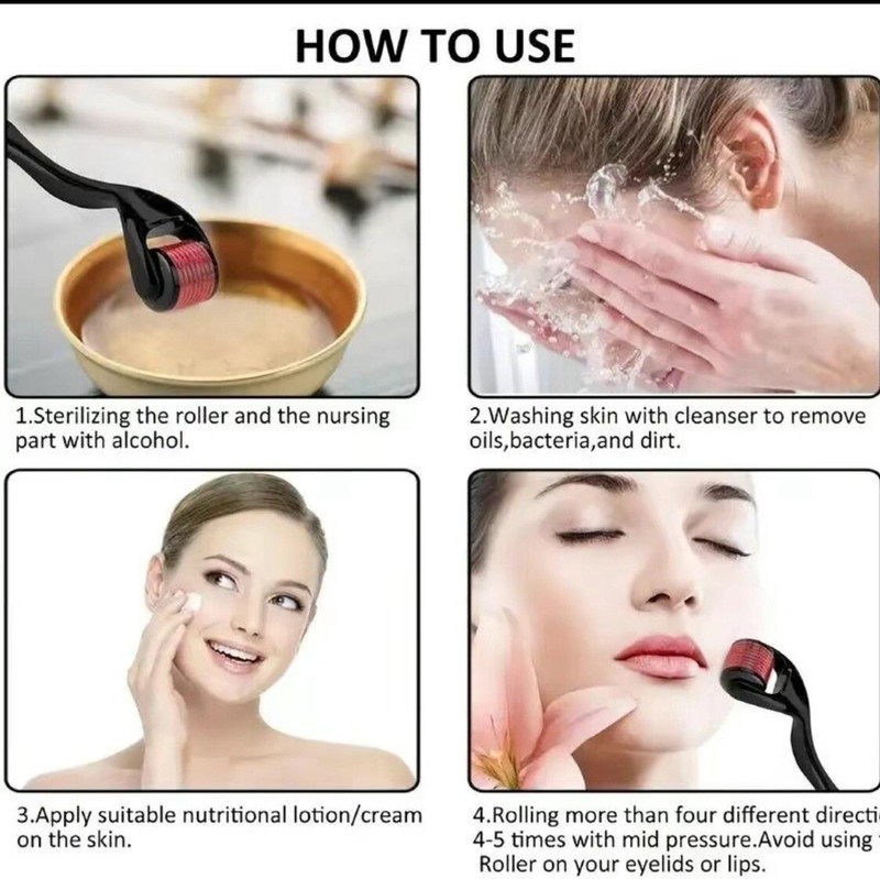 Beard Derma 540 Micro Roller Beard Regrowth Anti-Hair Loss Skin Glow Treatment gallery