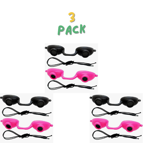 Super Sunnies Flex UV Eye Protection Tanning Goggles Red Light 2*3Pack