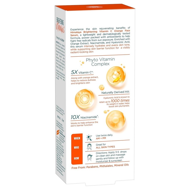 Himalaya Brightening Vitamin C Orange Face Serum Brighter Skin from Day 3 gallery
