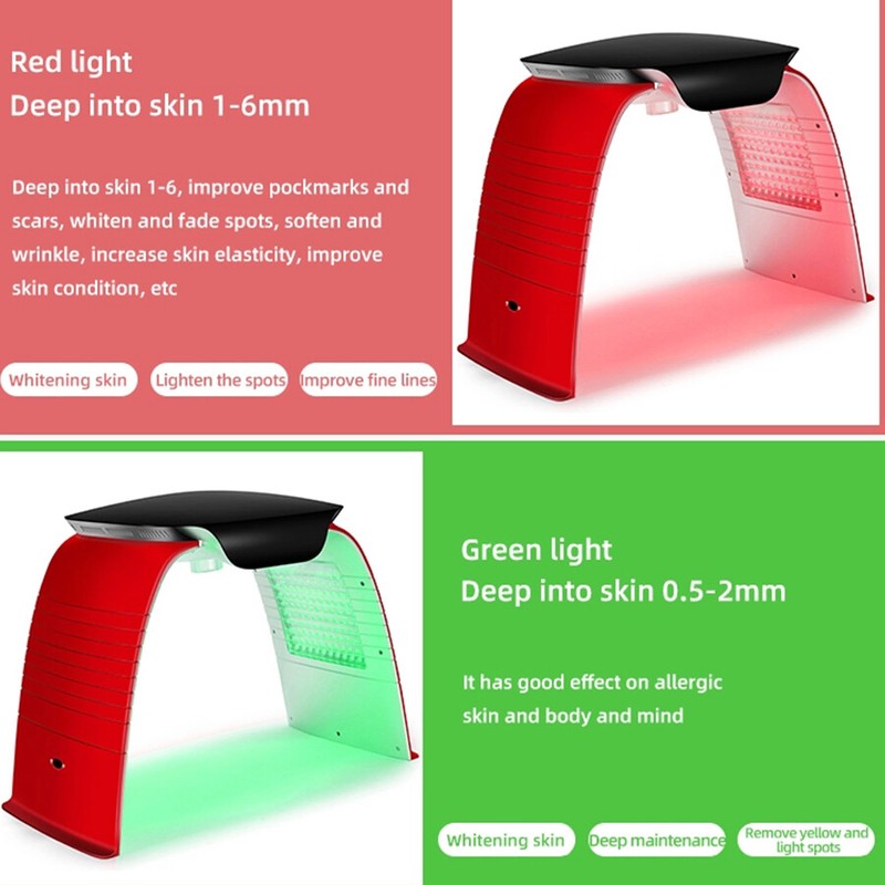 7 Colors LED Steam Mask Facial Skin Care Photon PDT Therapy Rejuvenation White gallery