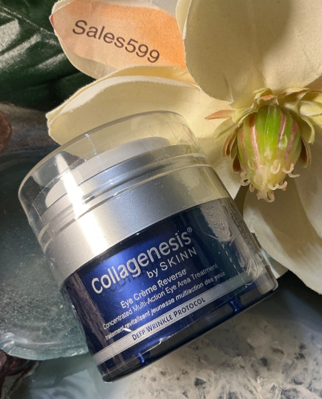 DISCONTINUED COLLAGENESIS BY SKINN~EYE CREME~REVERSE DEEP WRINKLE PROTOCOL 0.5OZ