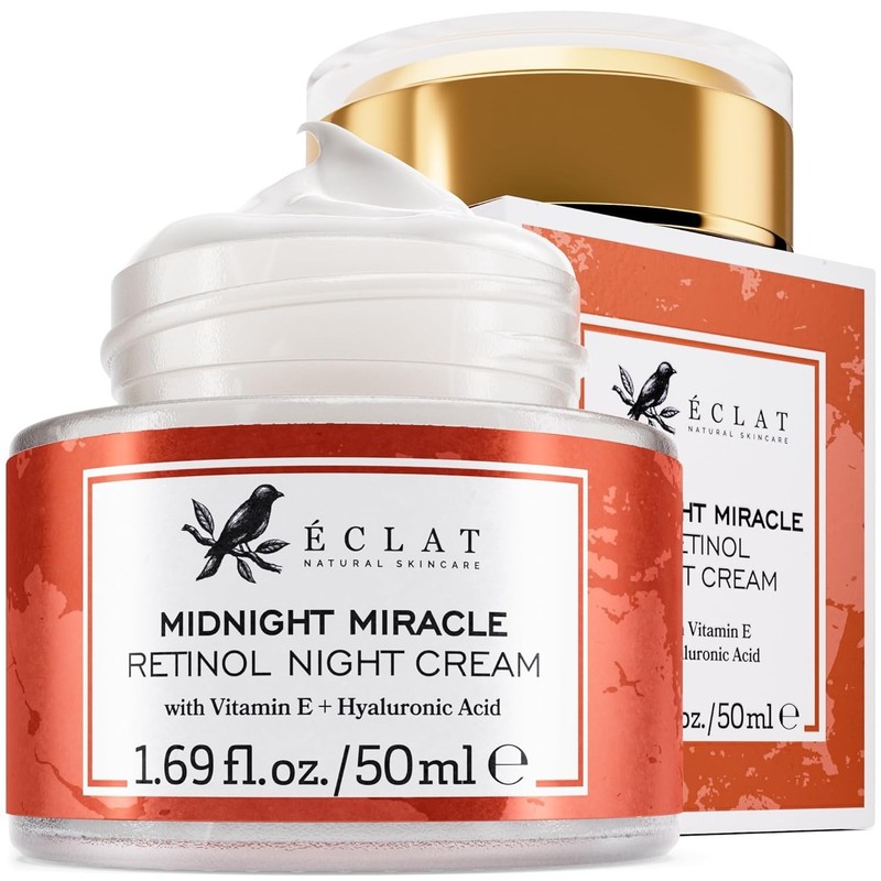 Eclat Skincare Retinol Night Cream – Renewing Retinol Cream for Face with Hyal