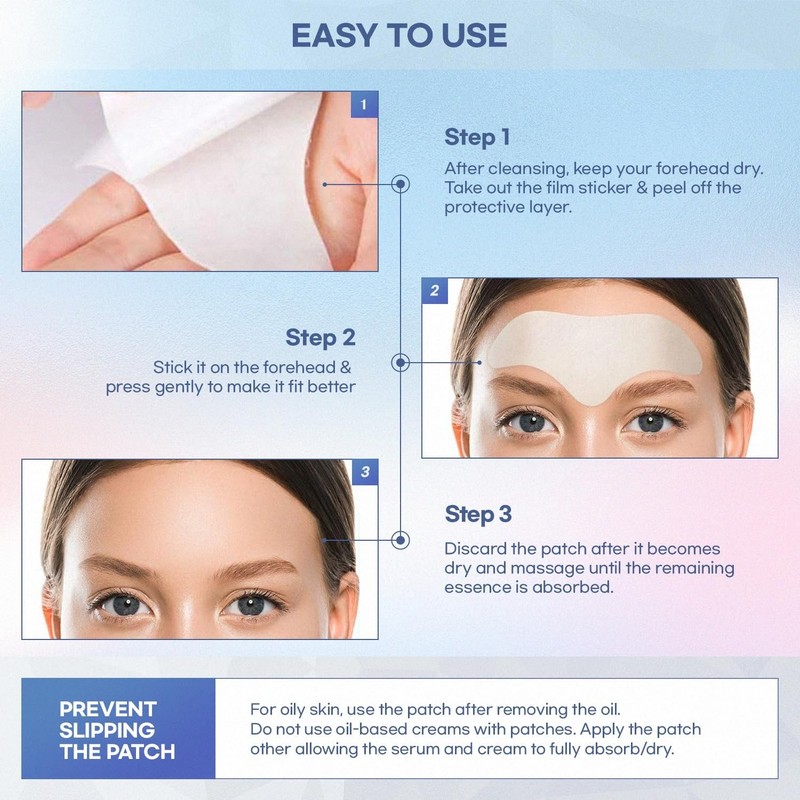 SILKDERMIS Forehead Wrinkle Patches w/ Aloe, Collagen, Vit E, 12 Pieces, Ex 5/27 gallery