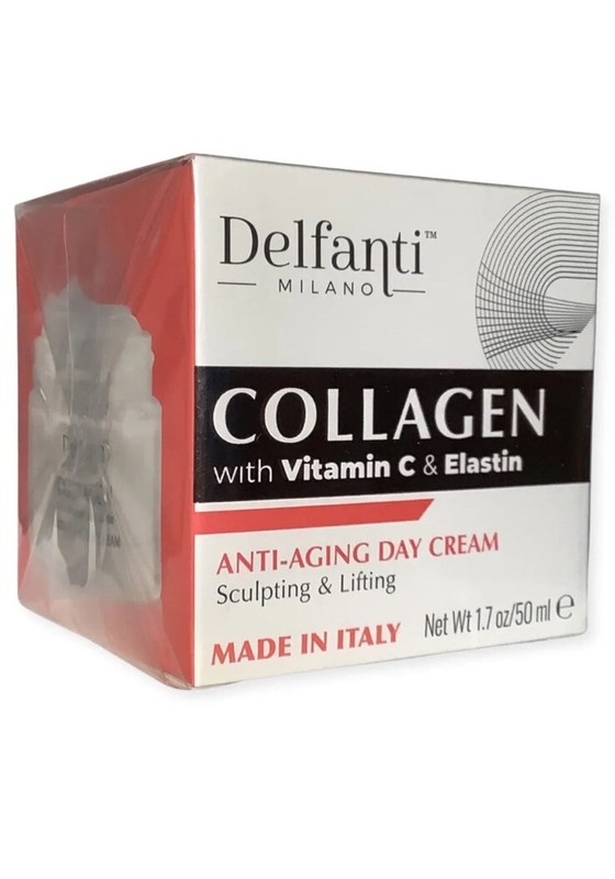 Delfanti Milano Anti-Aging Day Cream Collagen + Vitamin C & Elastin 1.7 oz New