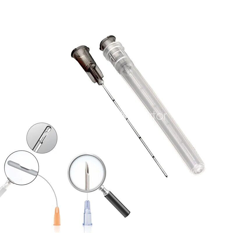 5/10/20/50pcs Micro Cannula with Puncture, Blunt Tip for Fillers, FDA Listed gallery
