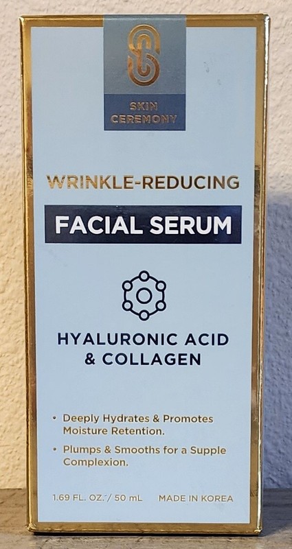 SKIN CEREMONY Facial Serum Hyaluronic Acid & Collagen 1.69 oz MADE IN KOREA