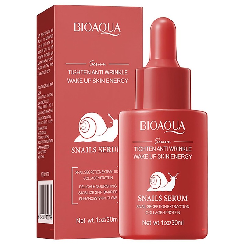 BIOAQUA Snail Essence Face Serum Anti-Wrinkles Moisturizing Face Skin Care 30ml