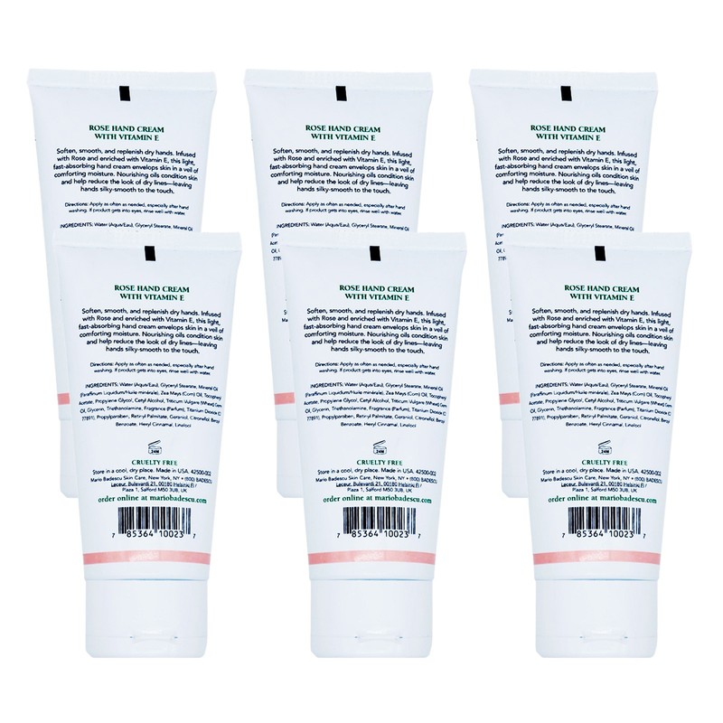 6 Pack Mario Badescu Rose Hand Cream with Vitamin E 3oz - Wholesale Bulk Lot gallery