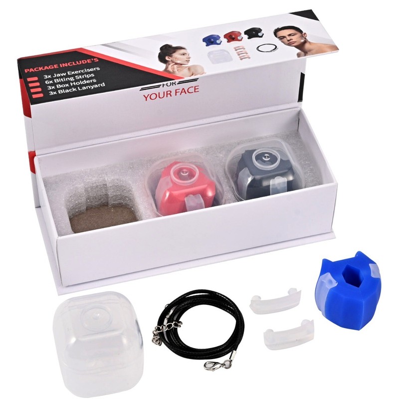 Jaw and Neck Exerciser, Define Your Jawline, Slim and Tone Your Face - Pack of 3 gallery