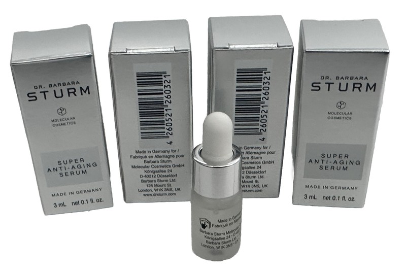 lot 4 Dr Barbara Sturm Super Anti Aging Serum 0.1 fl oz each small bottle NIB gallery