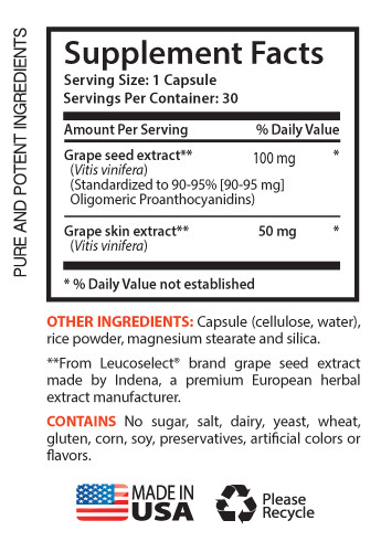 anti-aging vitamin c - SPIRULINA – GRAPE SEED EXTRACT COMBO 2B - grape seed powd gallery