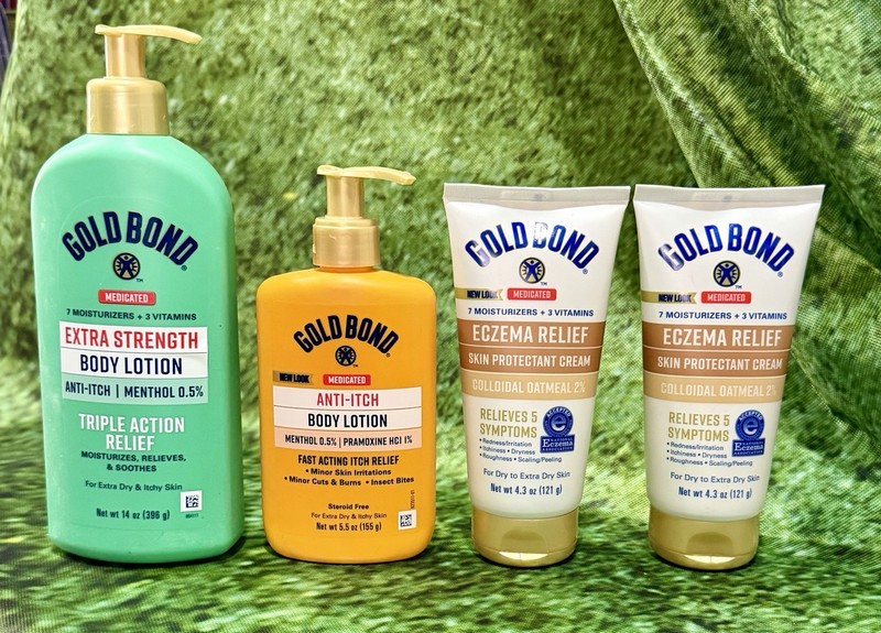 GOLD BOND – (2) ECZEMA RELIEF, BODY LOTION – EX STRENGTH (14oz) & ANTI-ITCH