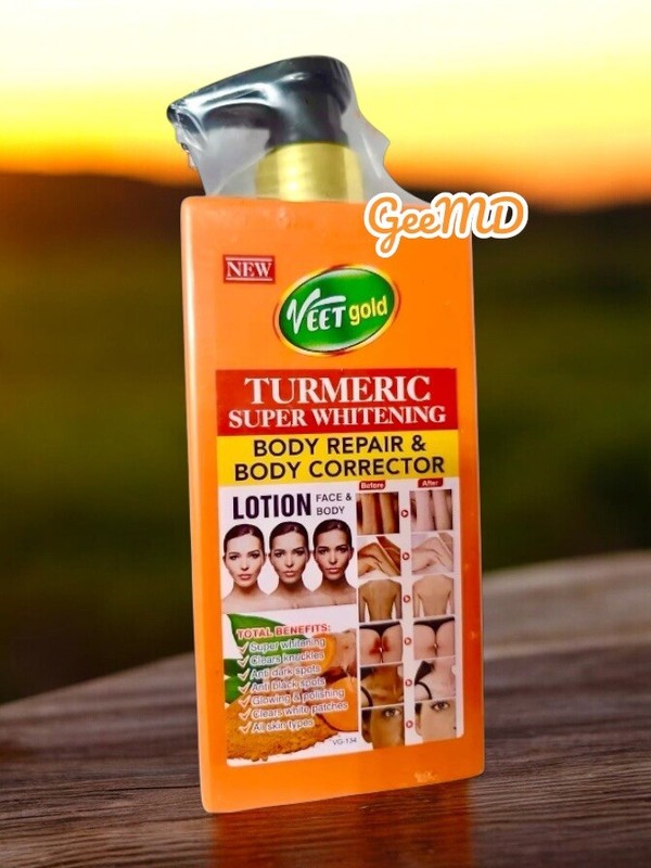Veet gold Turmeric Whitening Face & Body Lotion 500ml 💯 Original [USA Stock ]