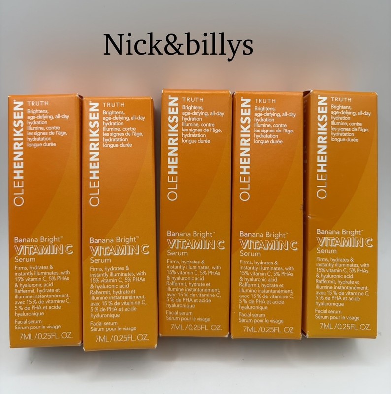 NEW 5X OLE HENRIKSEN Banana Bright Vitamin C SERUM 7ml/0.25oz Each OleHenriksen