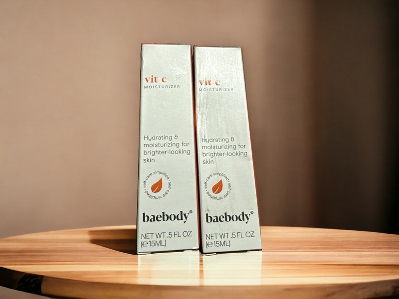 Lot Of (2) Baebody Vitamin C Cream Moisturizer, 0.5 Fl Oz x8/26