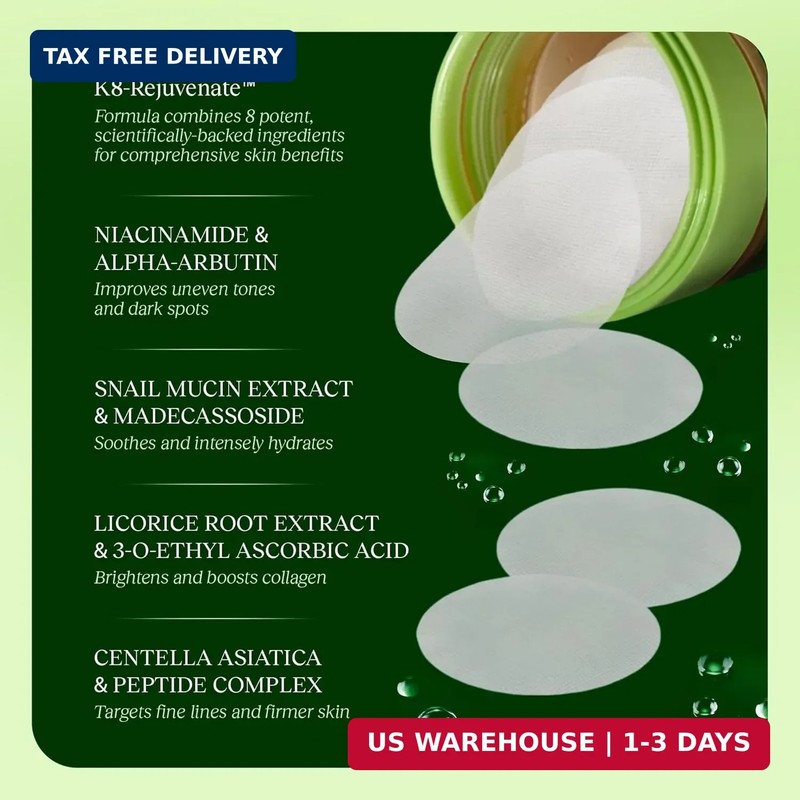 JiYu Toning Polish Pads - Korean Skincare for Dark Spots, Wrinkles & Dull Skin - gallery