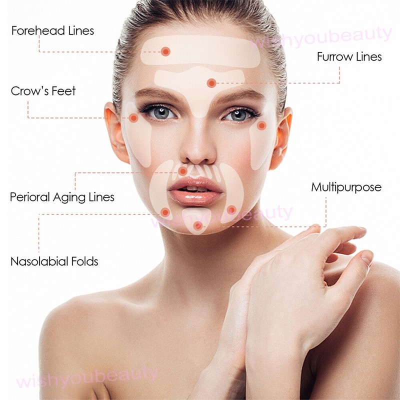 16 PCS Anti Wrinkle Neck Eye Face Pad Silicone Removal Patch Skin Lift Overnight gallery