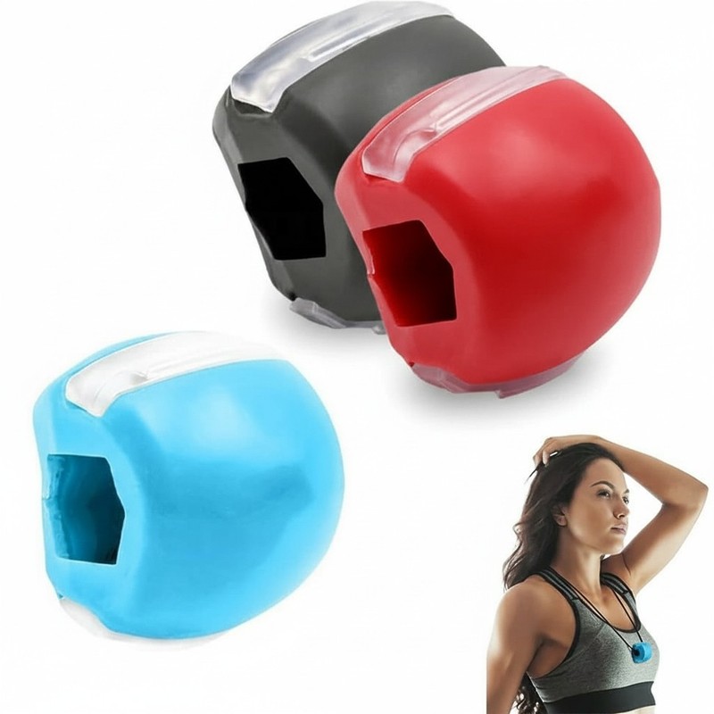 NEW 3PCS Jawline Exerciser Mouth Exercise Fitness Ball Neck Face Jaw Trainer US gallery