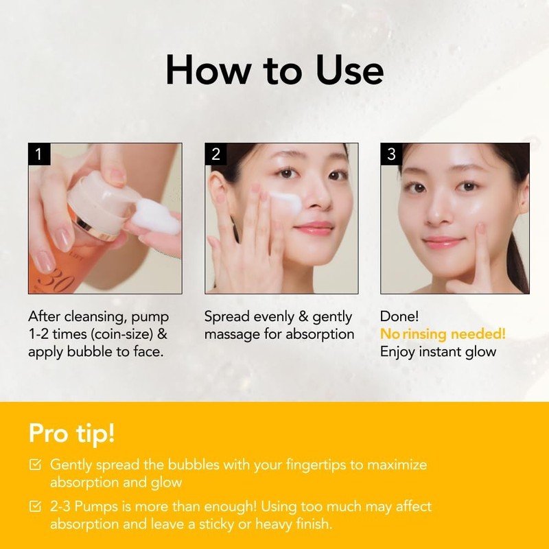MENOKIN 30 Seconds Quick Bubble Mask BRIGHT Vitamin C Glutathione & Niacinam... gallery
