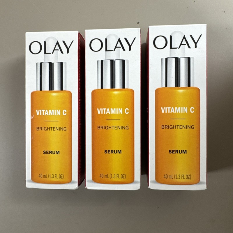 SET OF 3 Olay Vitamina C+ Peptide 24 Brightening Serum – 1.3 fl oz NEW 0557