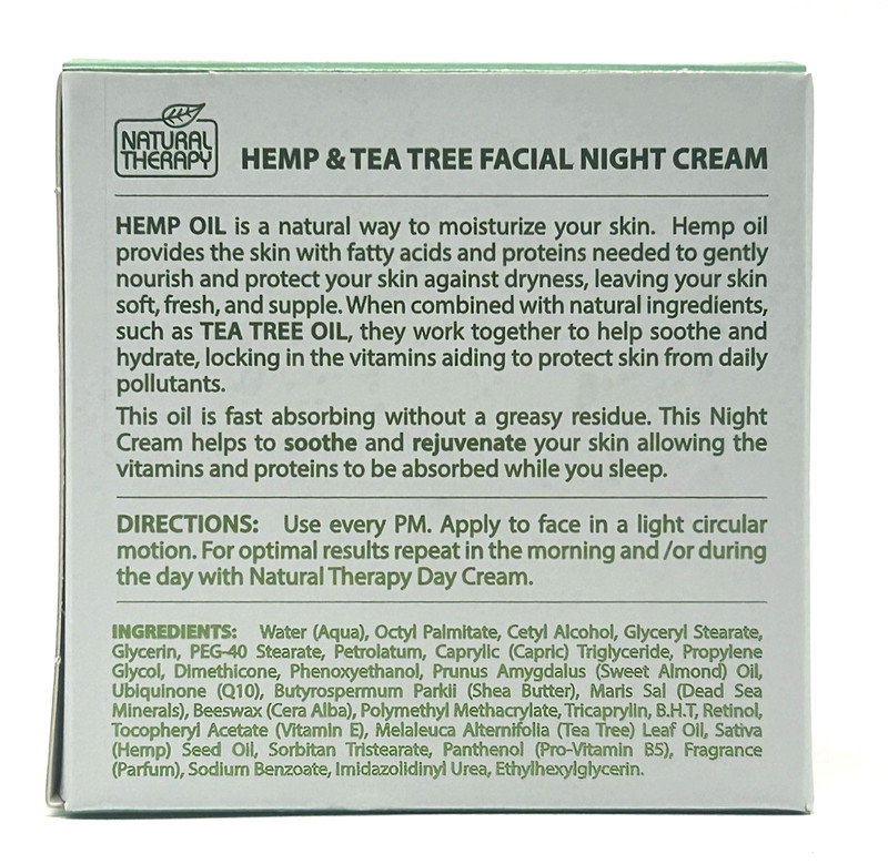 Natural Therapy Hemp + Tea Tree Hydrating & Purifying Night Cream 1.69oz gallery