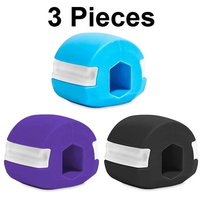 3PCS Jawline Exerciser Mouth Exercise Fitness Ball Neck Face Jaw Trainer Toning