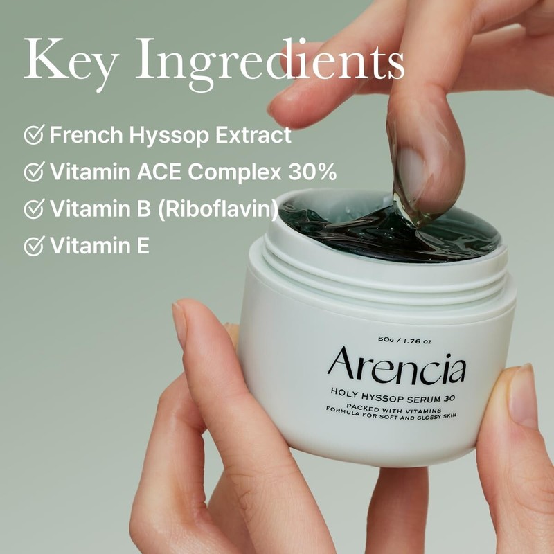 Arencia - Holy Hyssop Serum 30 - Overnight Face Mask. Hydrating & Anti-Aging gallery