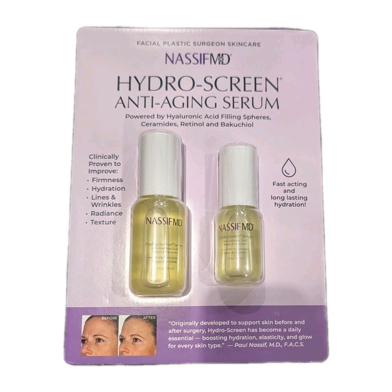 NassifMD Hydro-Screen Anti-Aging Serum 2 Fl Oz + 1 Fl Oz