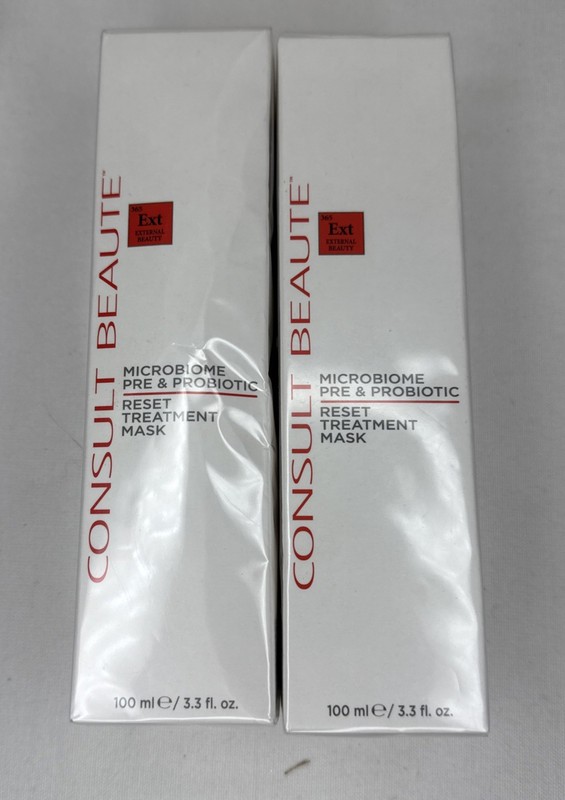 2 CONSULT BEAUTE MICROBIOME PRE & PROBIOTIC RESET TREATMENT MASK 3.3 OZ SEALED