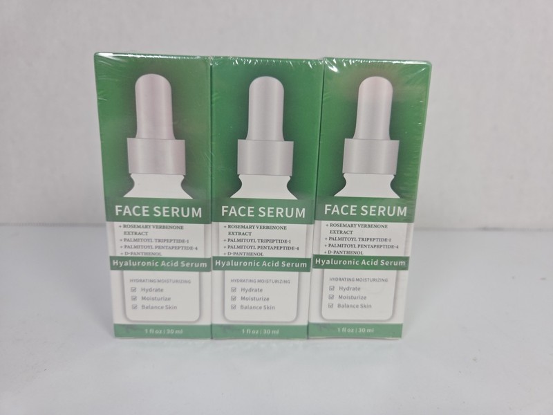Lakibole Hyaluronic Face Serum x3 LOT – Rosemary Verbenone Extract- D-Panthenol