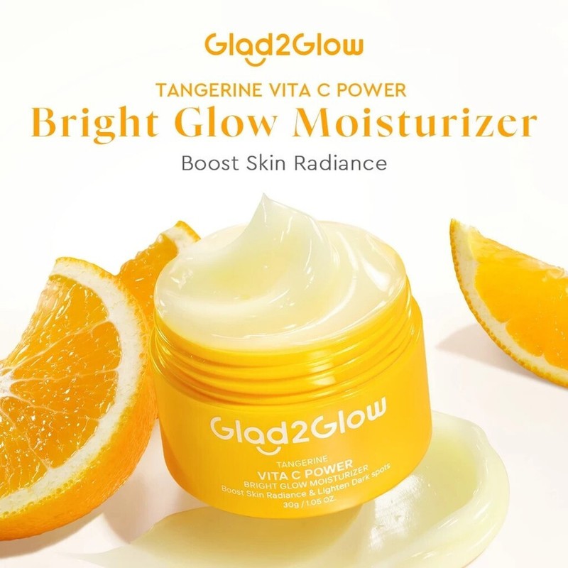 Glad2Glow Vitamin C Jeju Tangerine Moisturizer Brightening Whitening Gel 30g