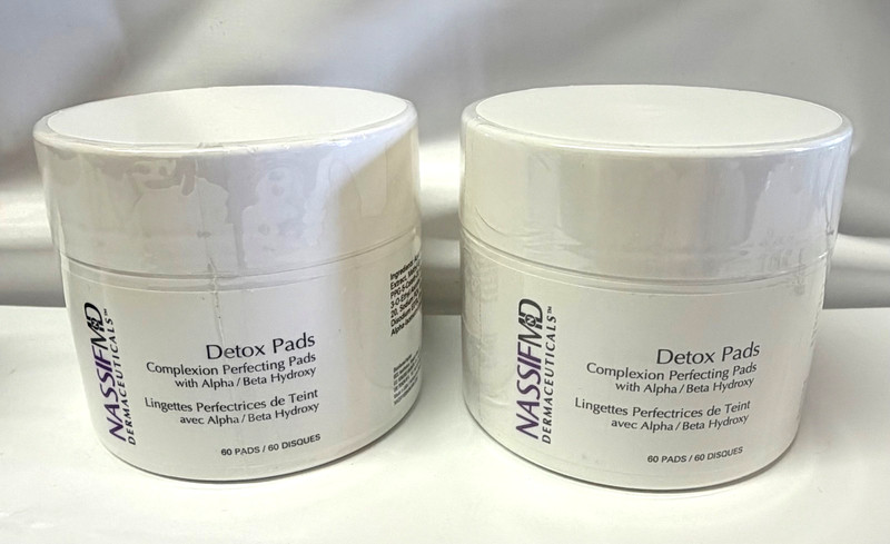 2 NEW Nassif MD Dermaceuticals DETOX PADS Complexion Perfecting (60 pads) SEALED