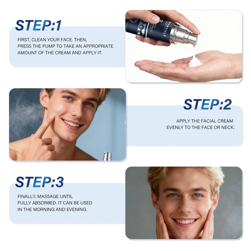 Particle Face Cream Men 6 in 1 Anti-Aging Cream Fights Eye Bags Dark Spots pack gallery