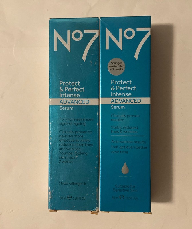 2 Pack Of No7 Protect Perfect Intense Advanced Serum 1 Oz. (30 ml.) SEALED