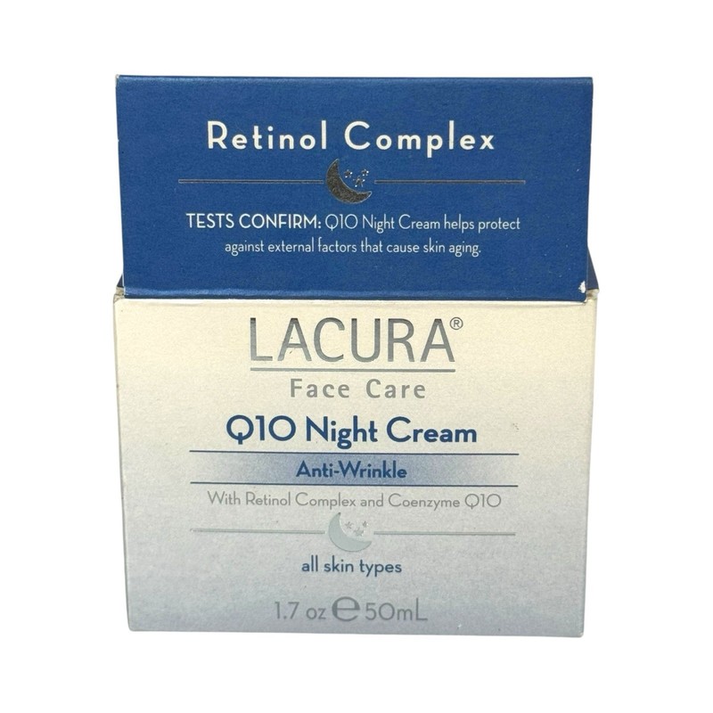 Lot of 2 Lacura Q10 Anti-Wrinkle Night Face Cream Made In Germany New Sealed gallery